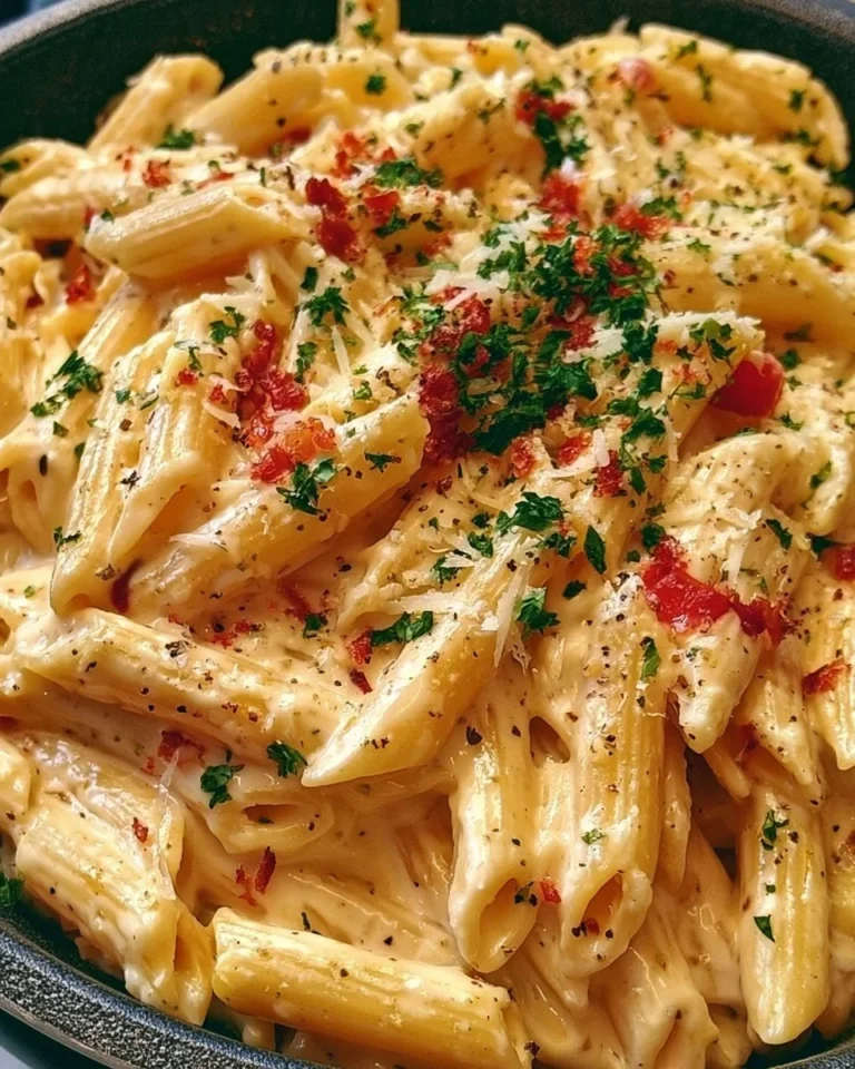 Delicious one pot creamy garlic pasta dish