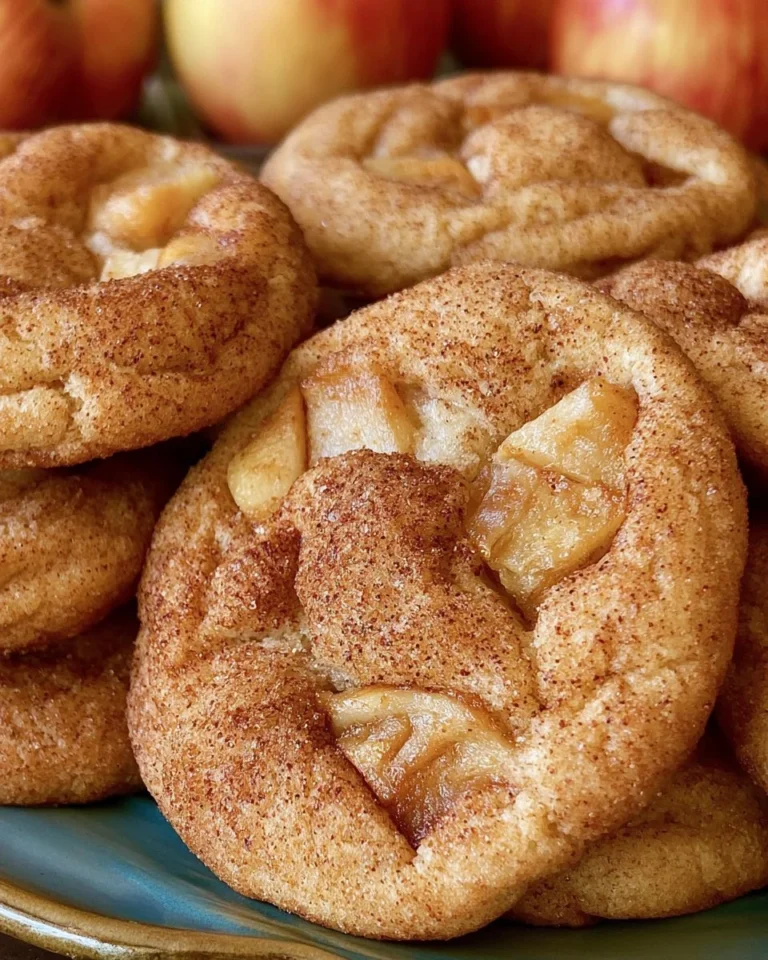 Delicious Apple Snickerdoodles cookies on a baking tray