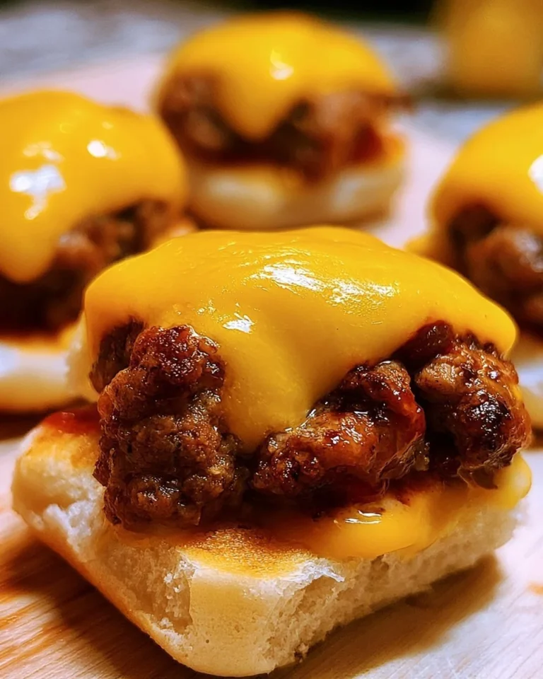 Delicious cheeseburger sliders served on a platter with toppings.