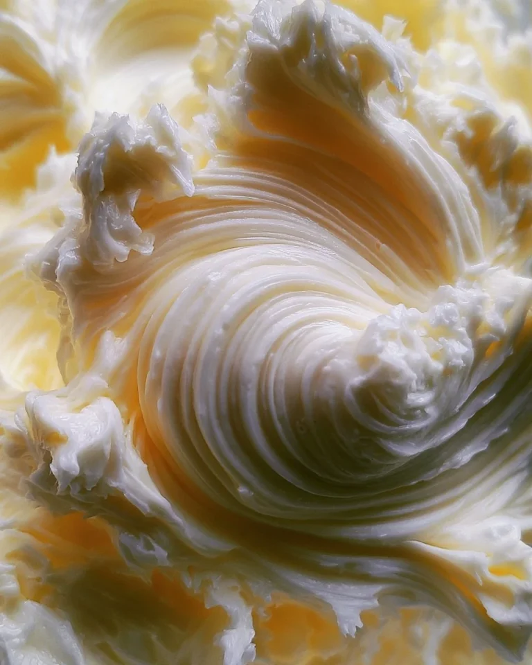 Delicious cream cheese frosting on a beautifully decorated cupcake