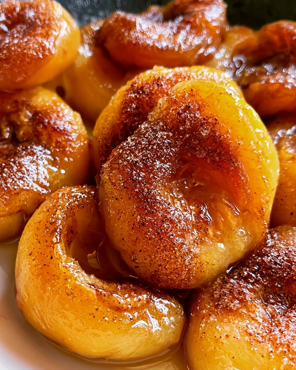 Easy Pan Fried Peaches with Sugar and Cinnamon