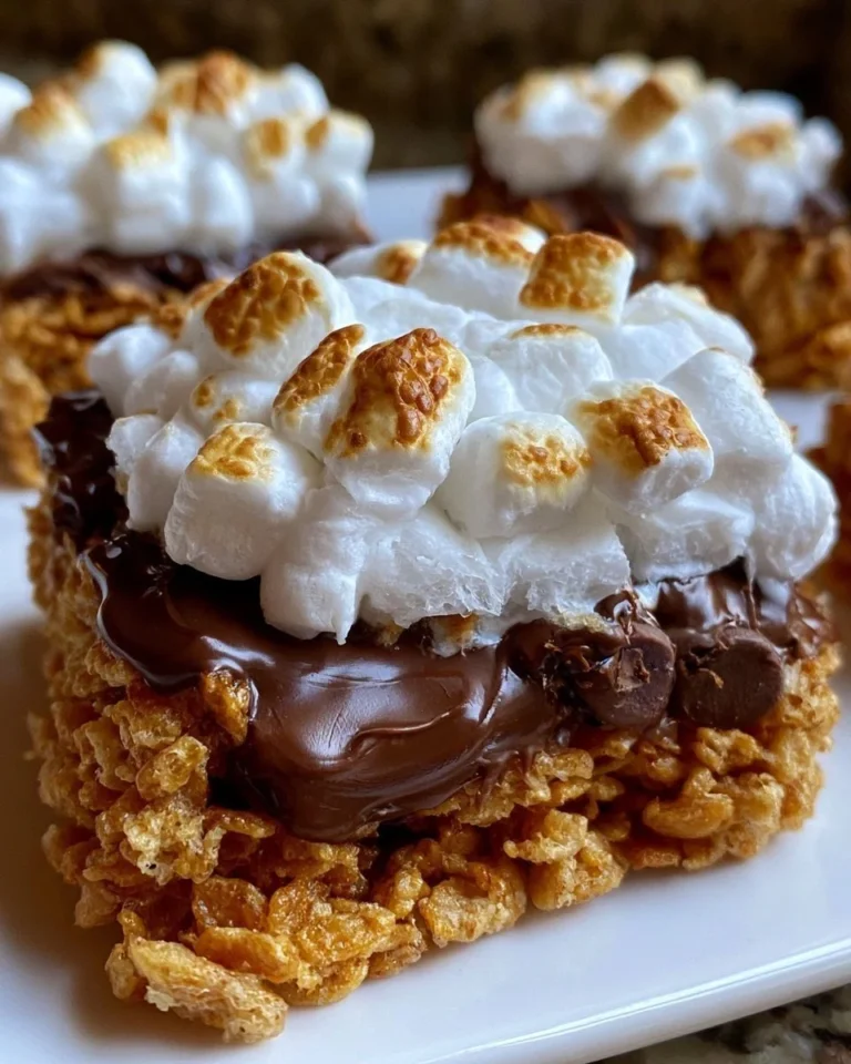 Golden Grahams S'Mores Bars with chocolate and marshmallows