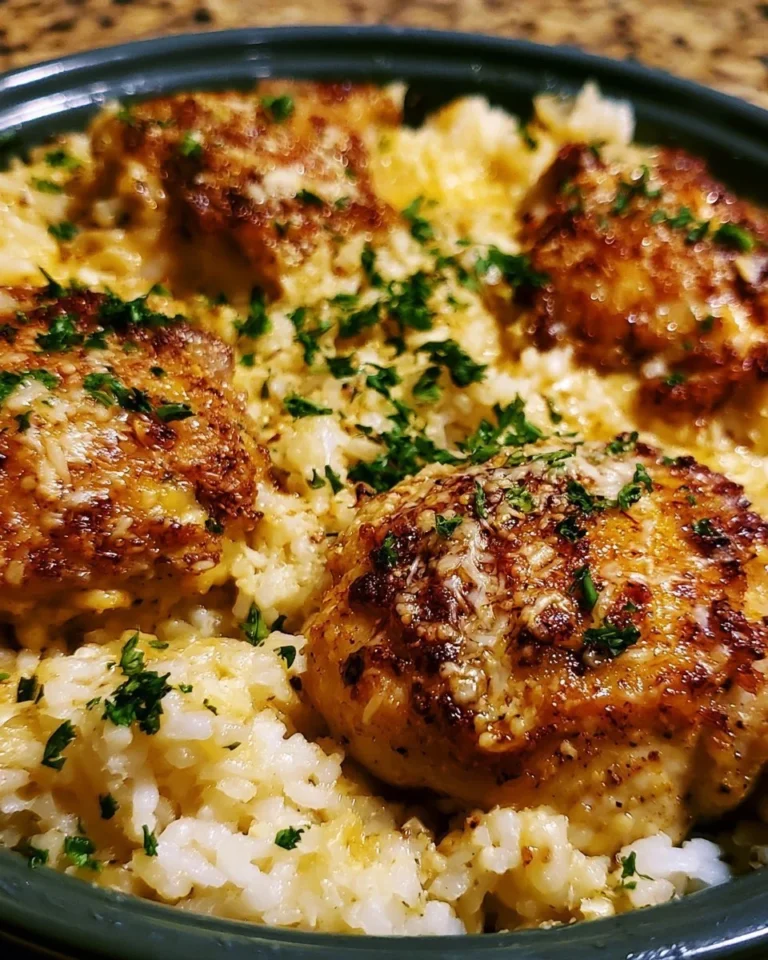 One-Pot Garlic Parmesan Chicken and Rice Recipe