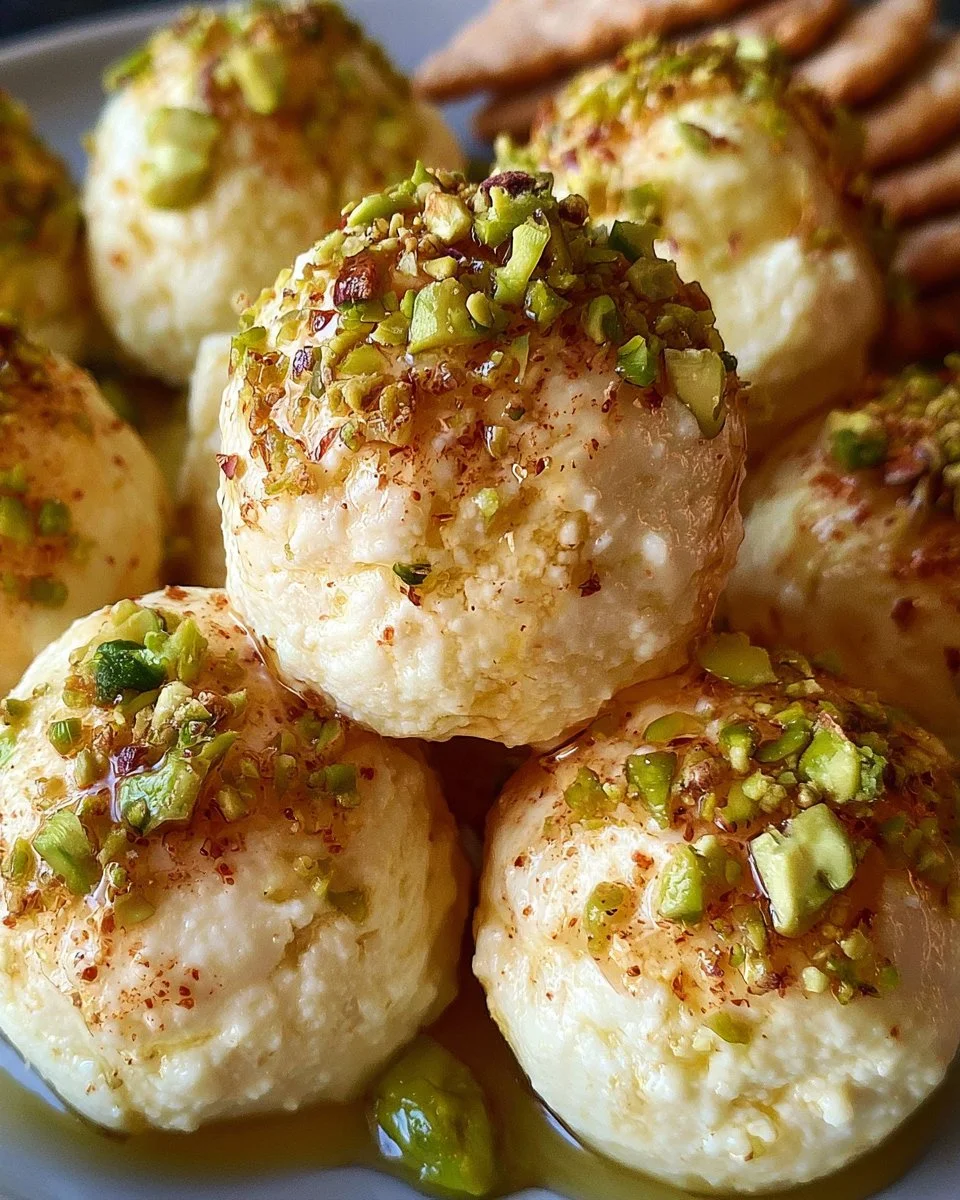 Ricotta Pistachio Honey Bites