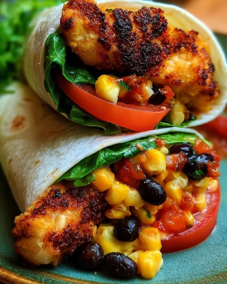 Southwest Chicken Wrap with grilled chicken, fresh vegetables, and zesty sauce
